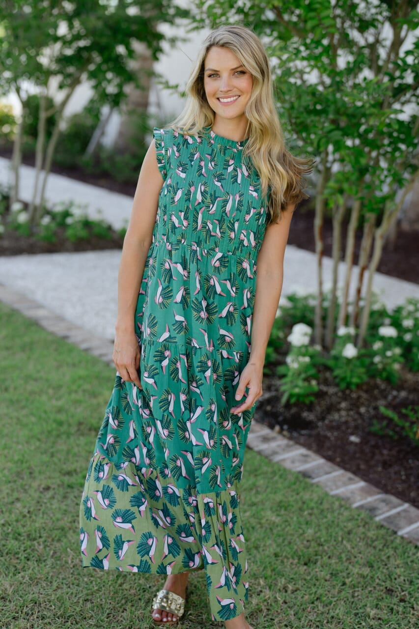 Clara Maxi Dress- Jade Green
