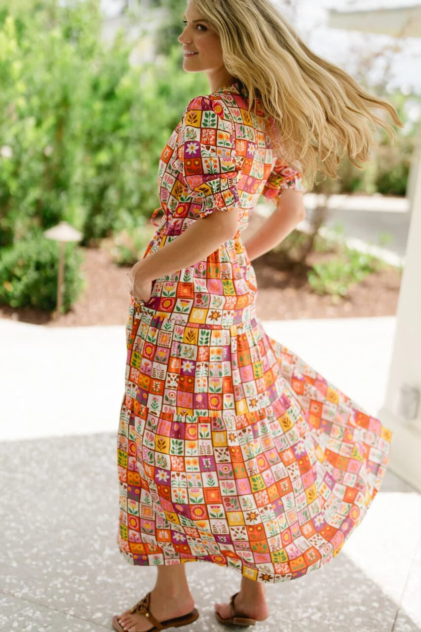 Kayley Midi Dress - Floral Motif