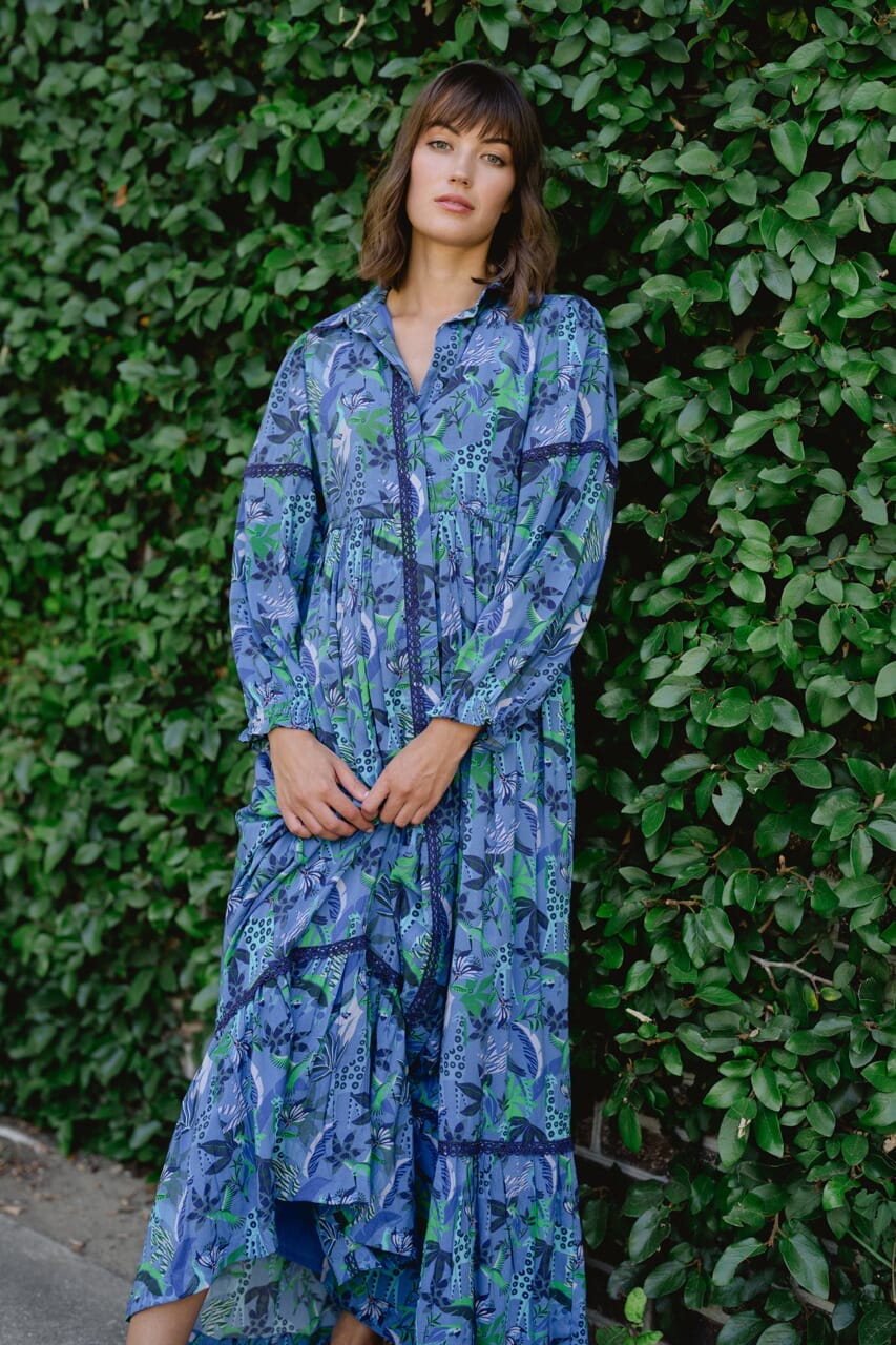 Alexi Maxi Dress- Blue Turq