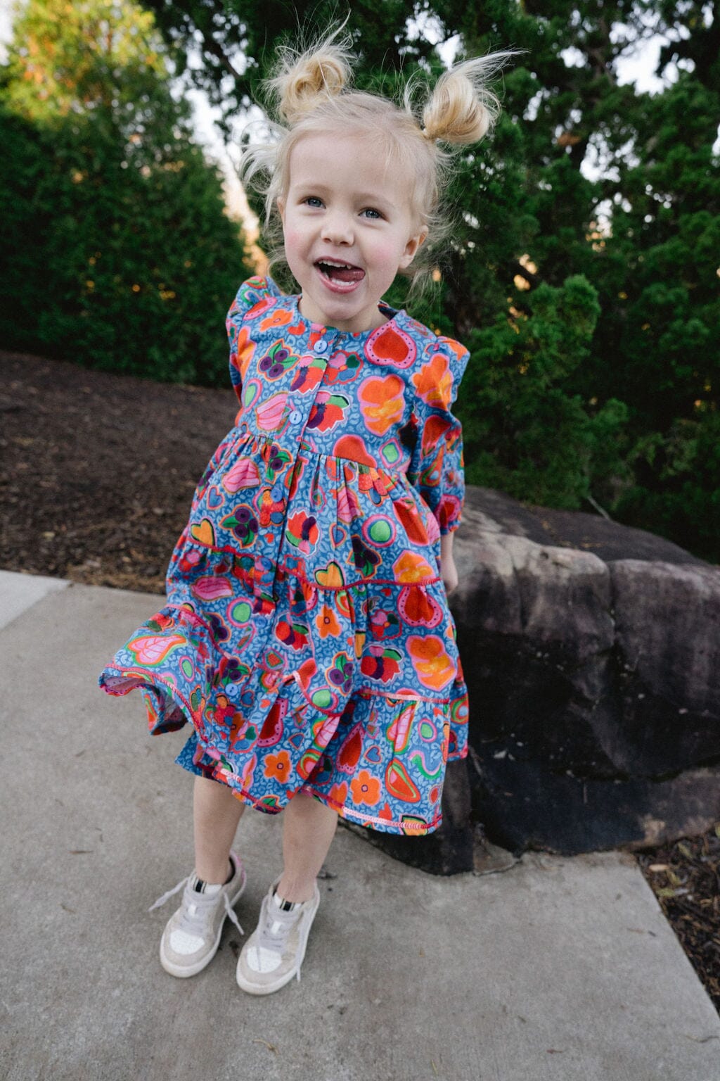 Girls Hanna Long Sleeve Dress - final sale