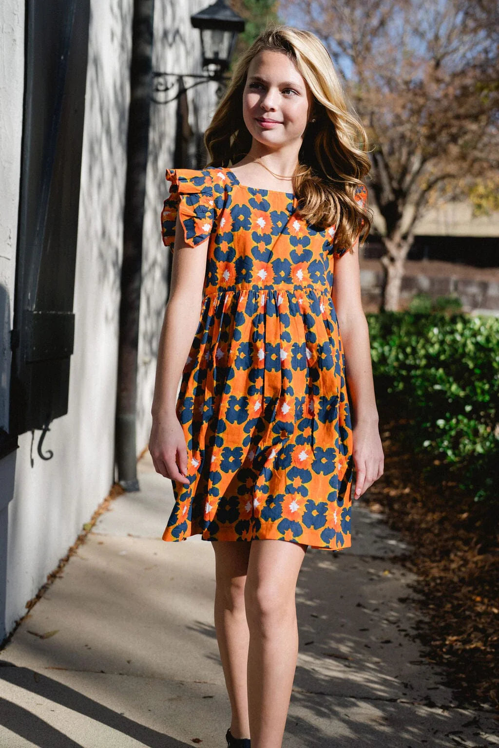 Girls Maya Flutter Sleeve Dress - Tie Dye (Sizes 7-14) - final sale