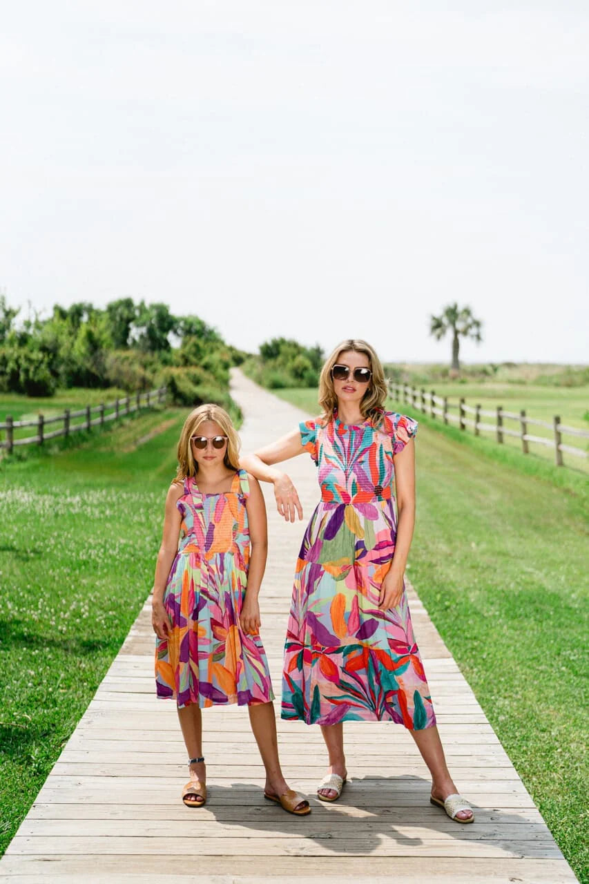 Lilliana Floral Smocked Midi Dress