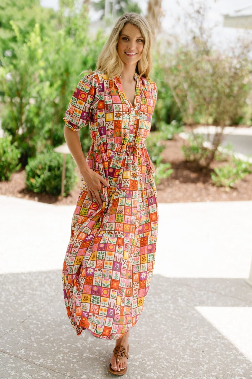 Kayley Midi Dress - Floral Motif