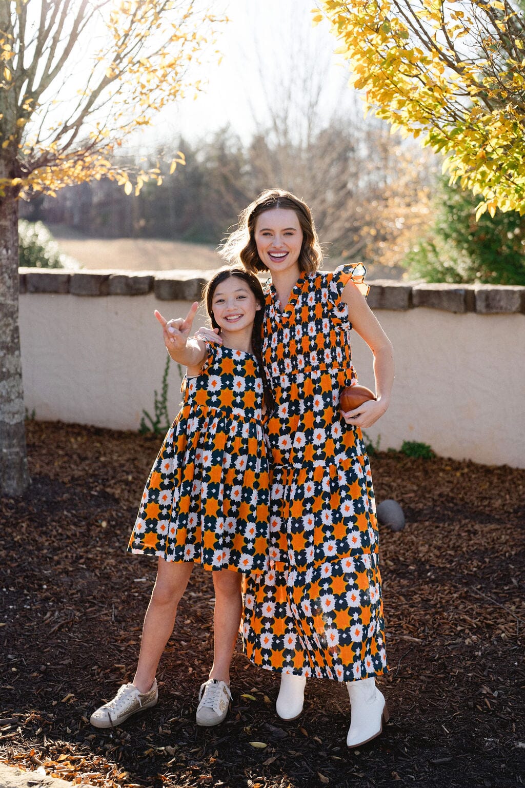 Gameday Lilliana Smocked Flutter Sleeve Midi Dress