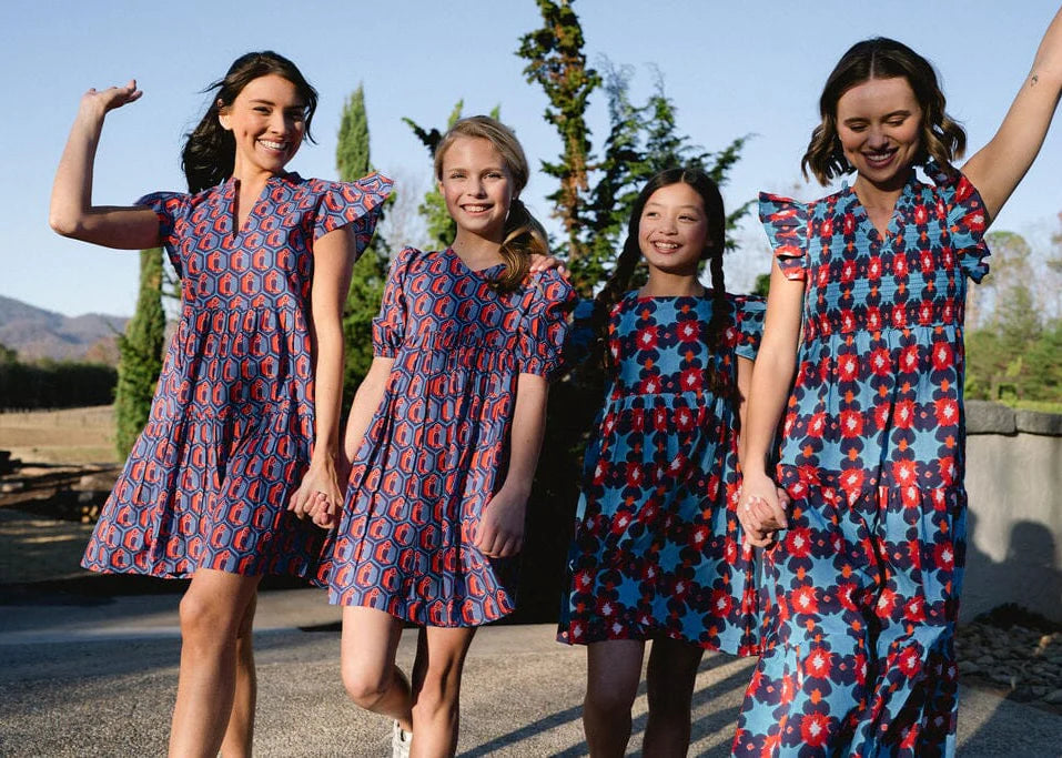 Jenny Flutter Sleeve Gameday Mini Dress - Boot Print  - final sale - final sale