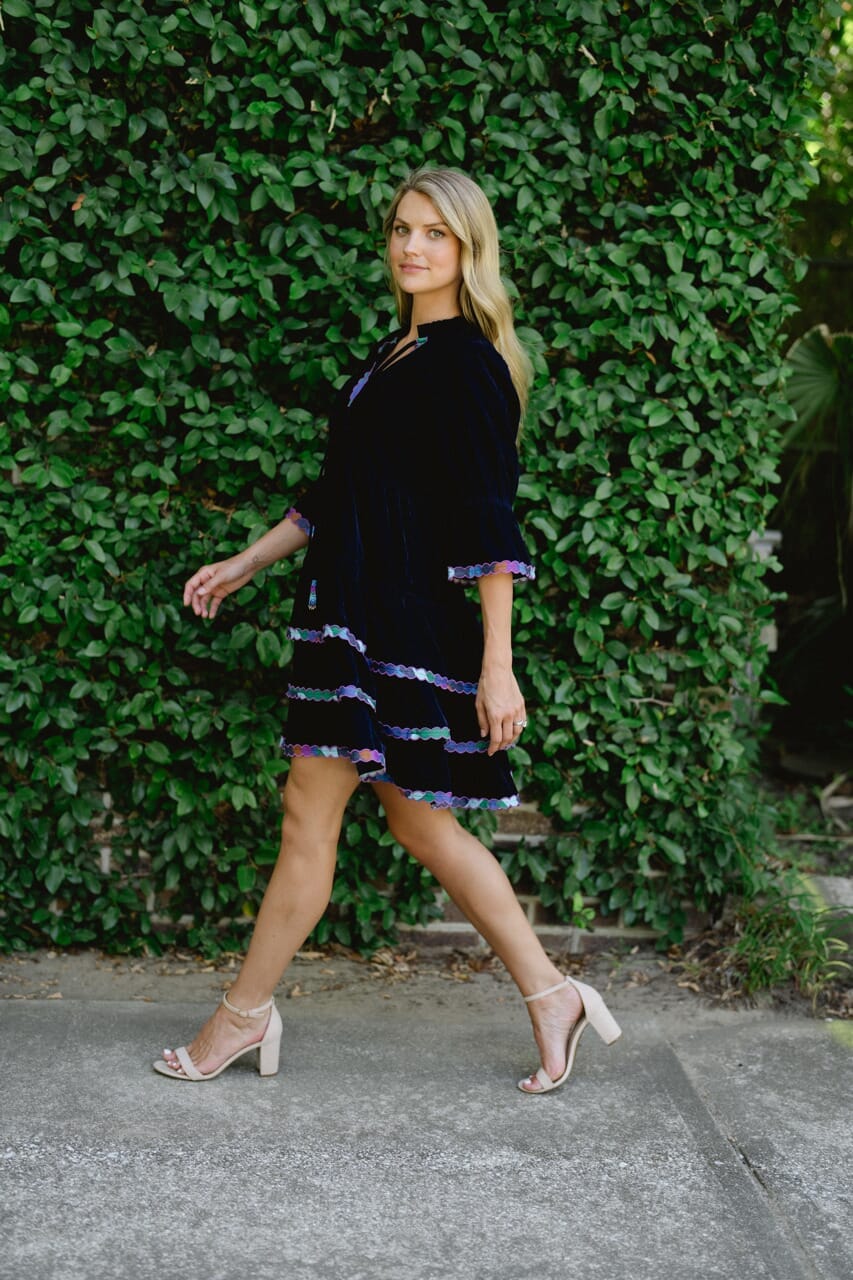 Tucker Mini- Navy Velvet - final sale