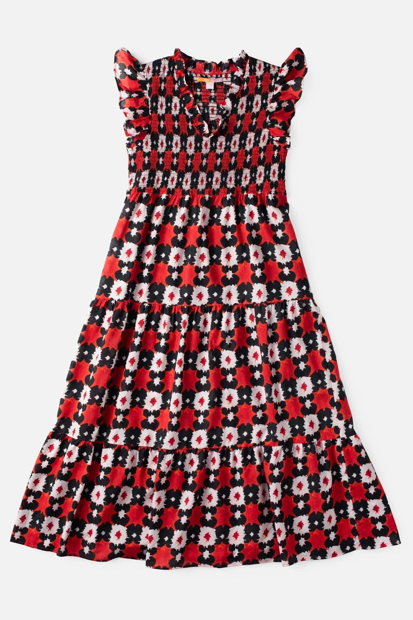 Gameday Lilliana Smocked Flutter Sleeve Midi Dress