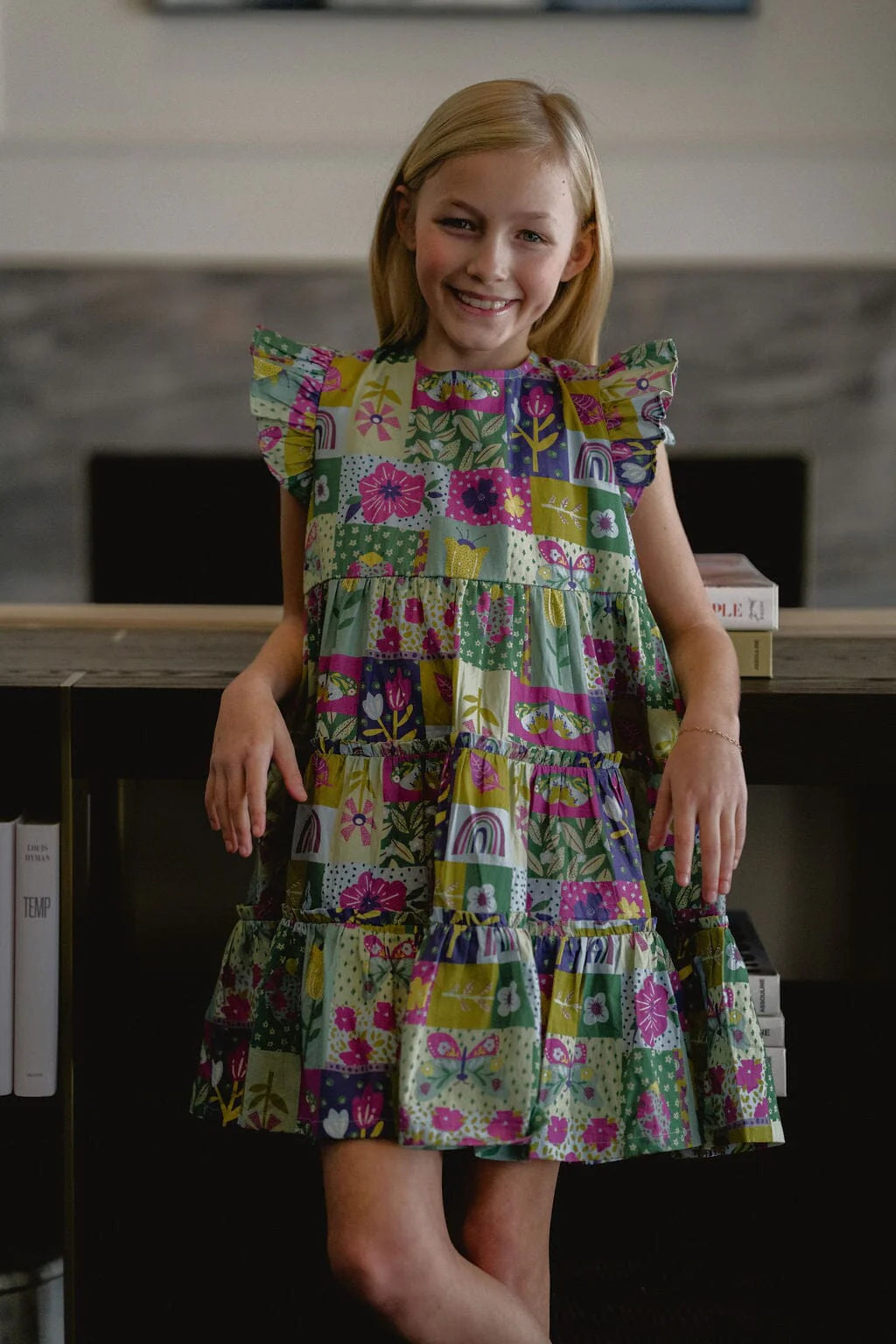 Girls Meredith Dress | Sunshine Quilt Dress