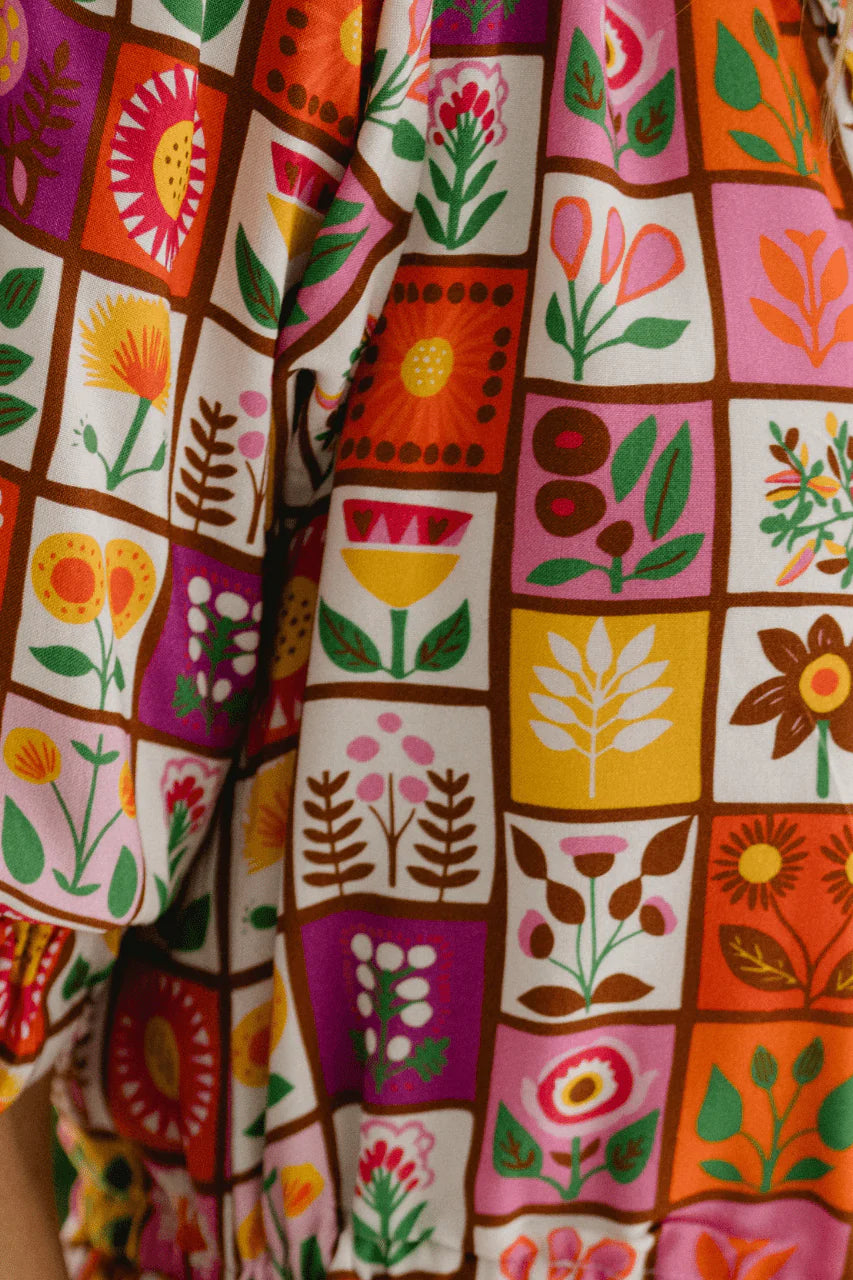 Kayley Midi Dress - Floral Motif