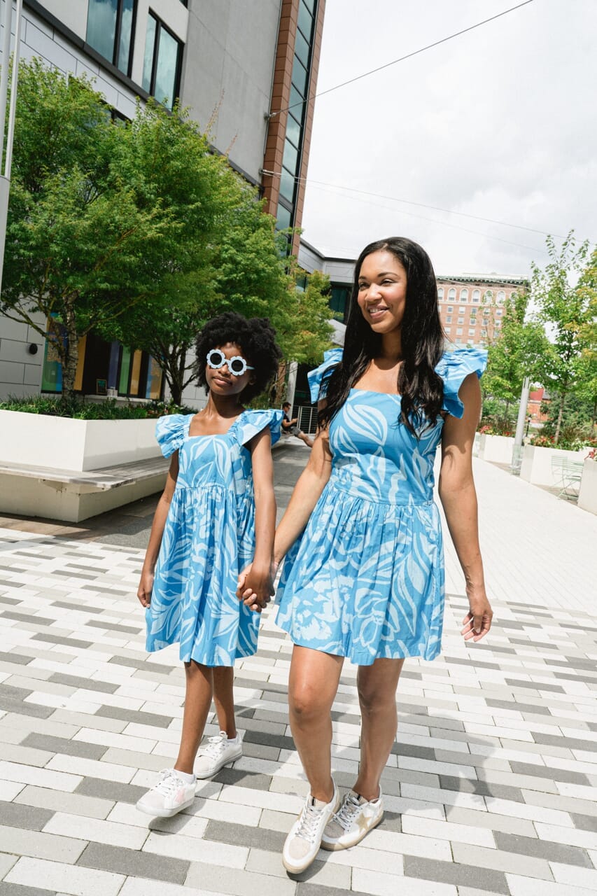 Gabby Mini Dress- Blue - final sale