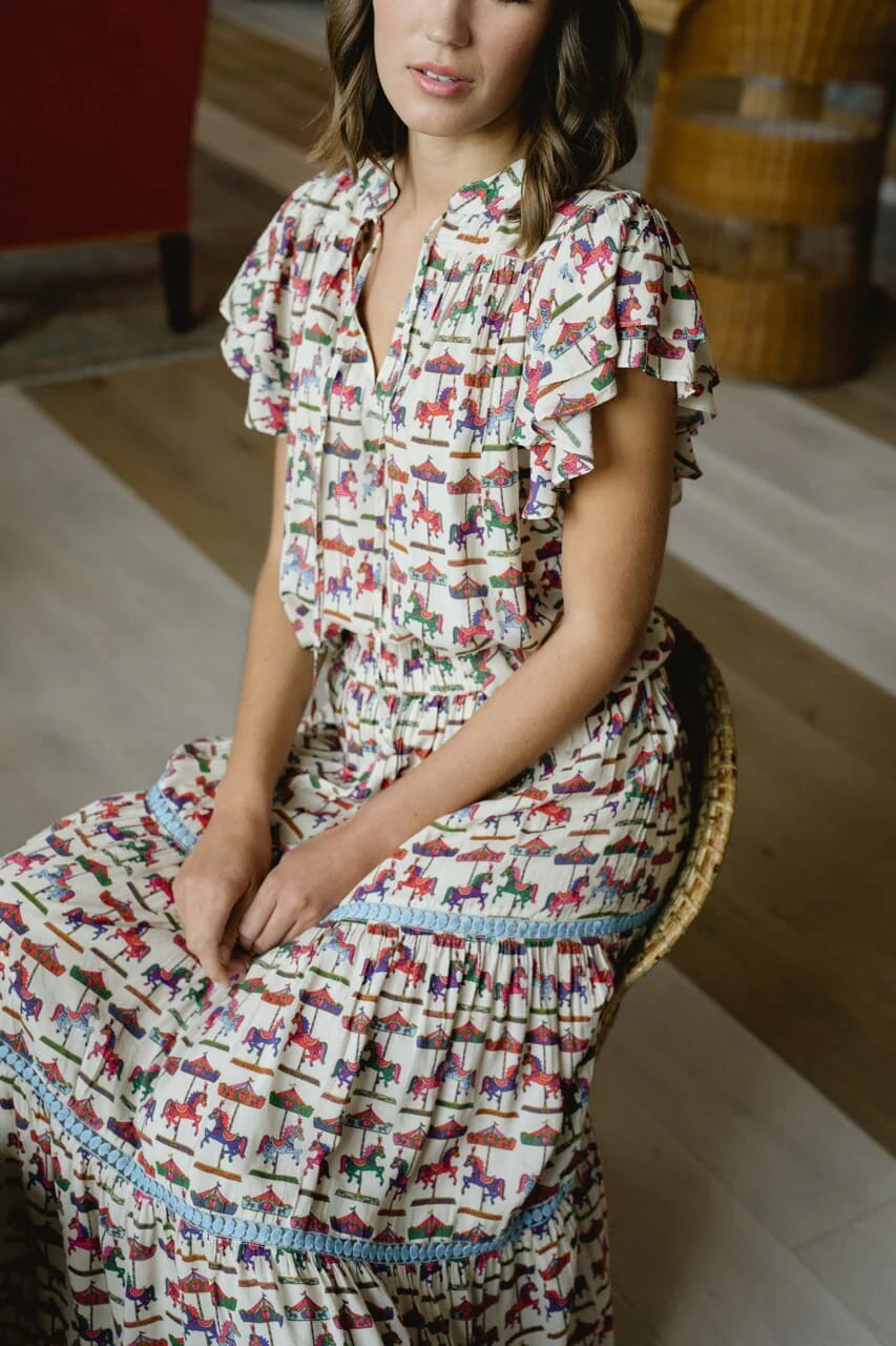 Aria Maxi Skirt - Derby Print