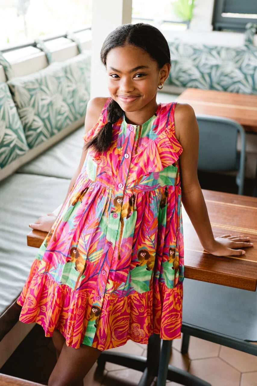 Girls Savanna Dress- Candy Pink - final sale