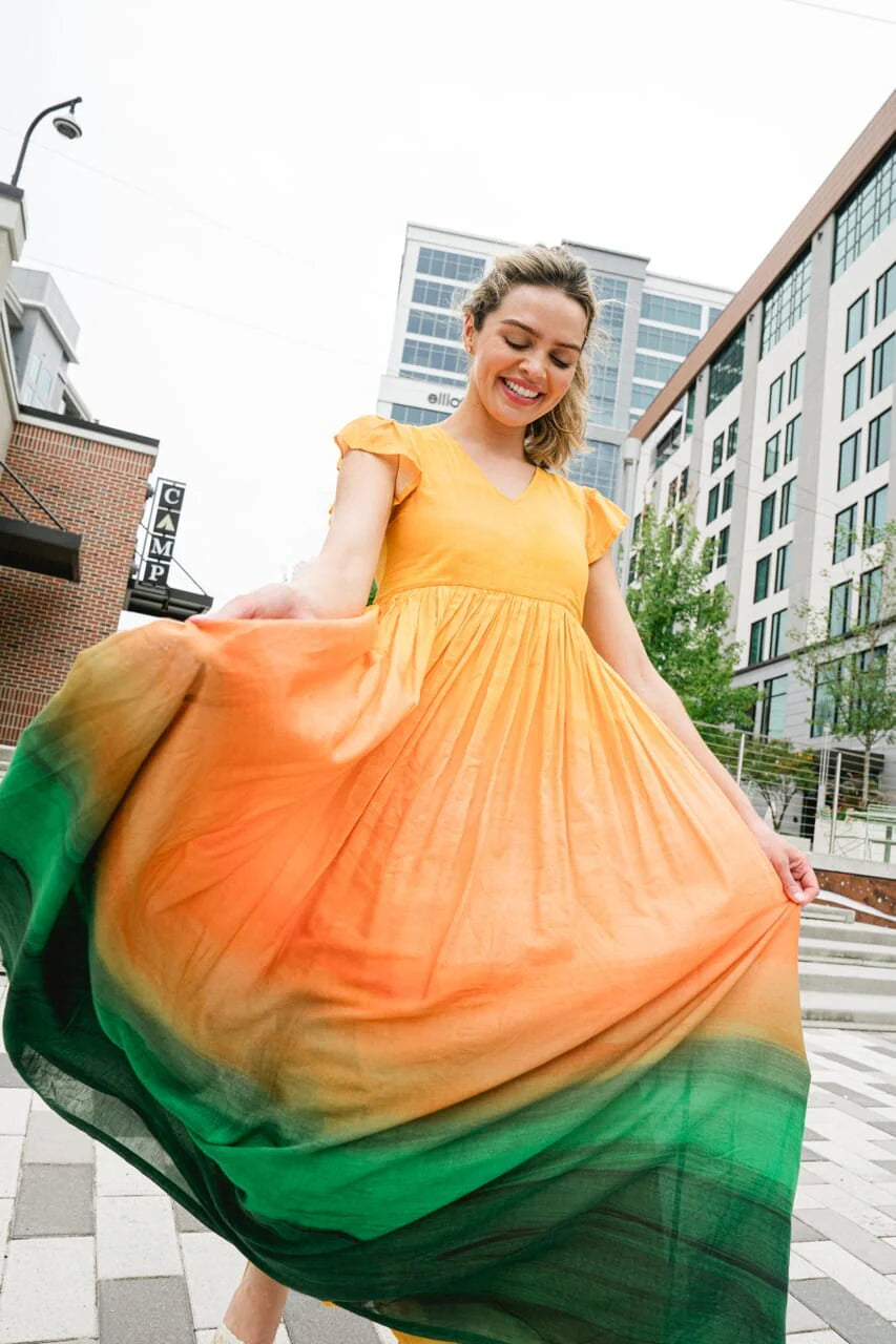 Jenny Maxi Dress | Ombre Sunrise