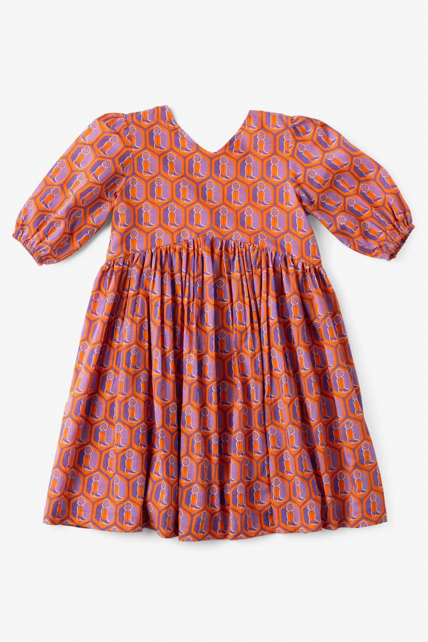 Girls Lotus Relaxed Fit Dress - Boot Print (Sizes 2-6) - final sale