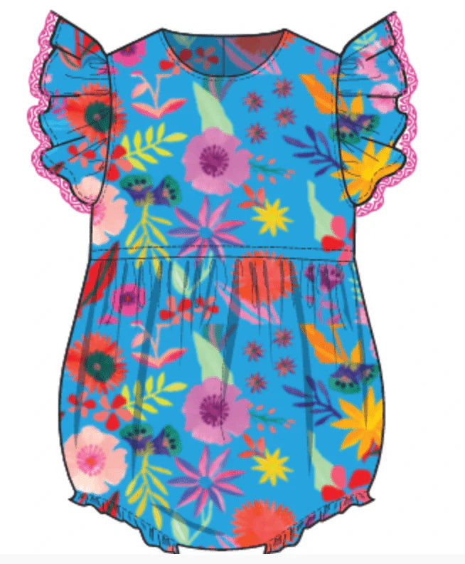 Baby Clara Bubble -Blue Floral