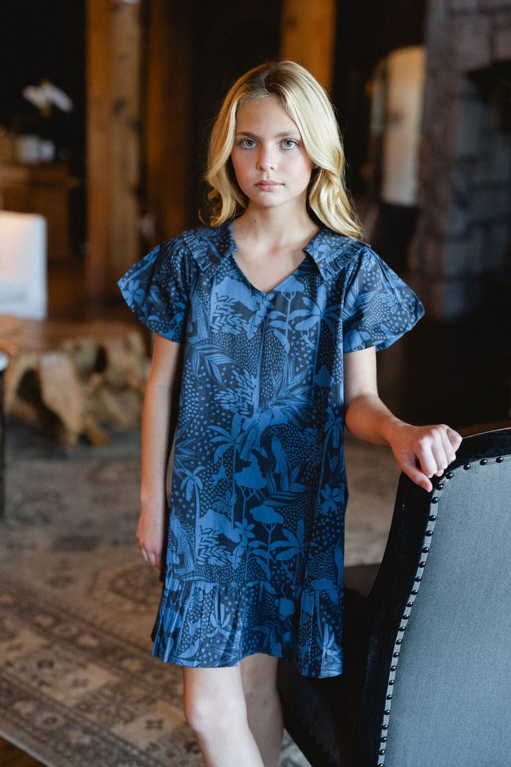 Girls Penelope Dress- Dutch Blue - final sale