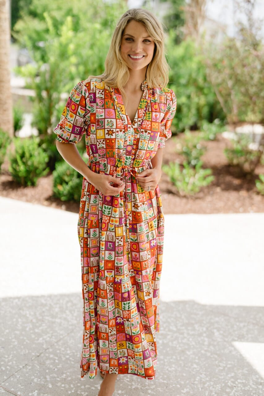 Kayley Midi Dress - Floral Motif