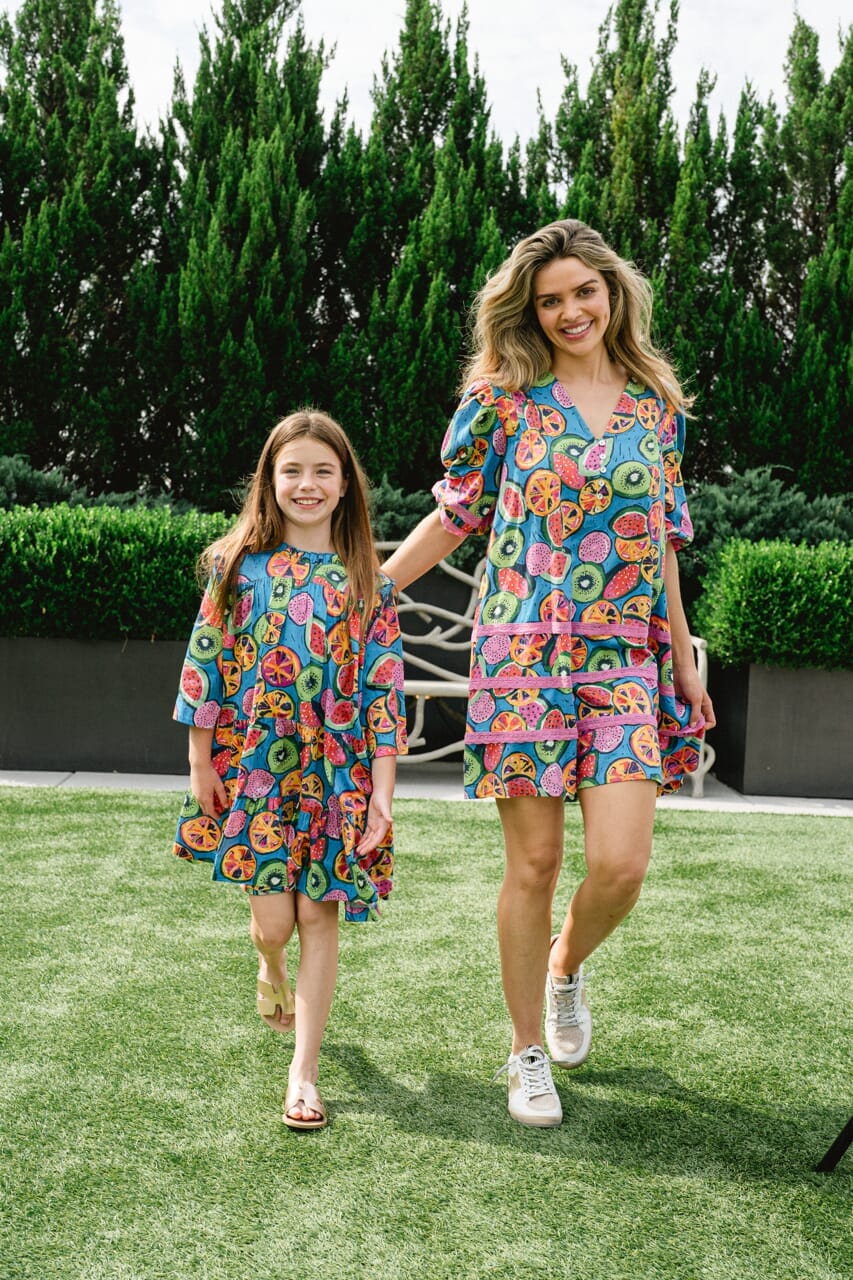 Puff Sleeve Dress- Fruit Punch