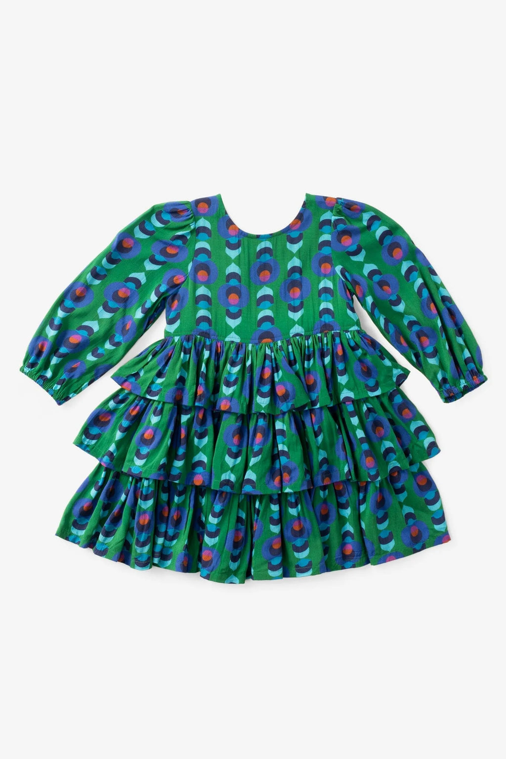 Girls Goldie Dress- Jade Geo - final sale