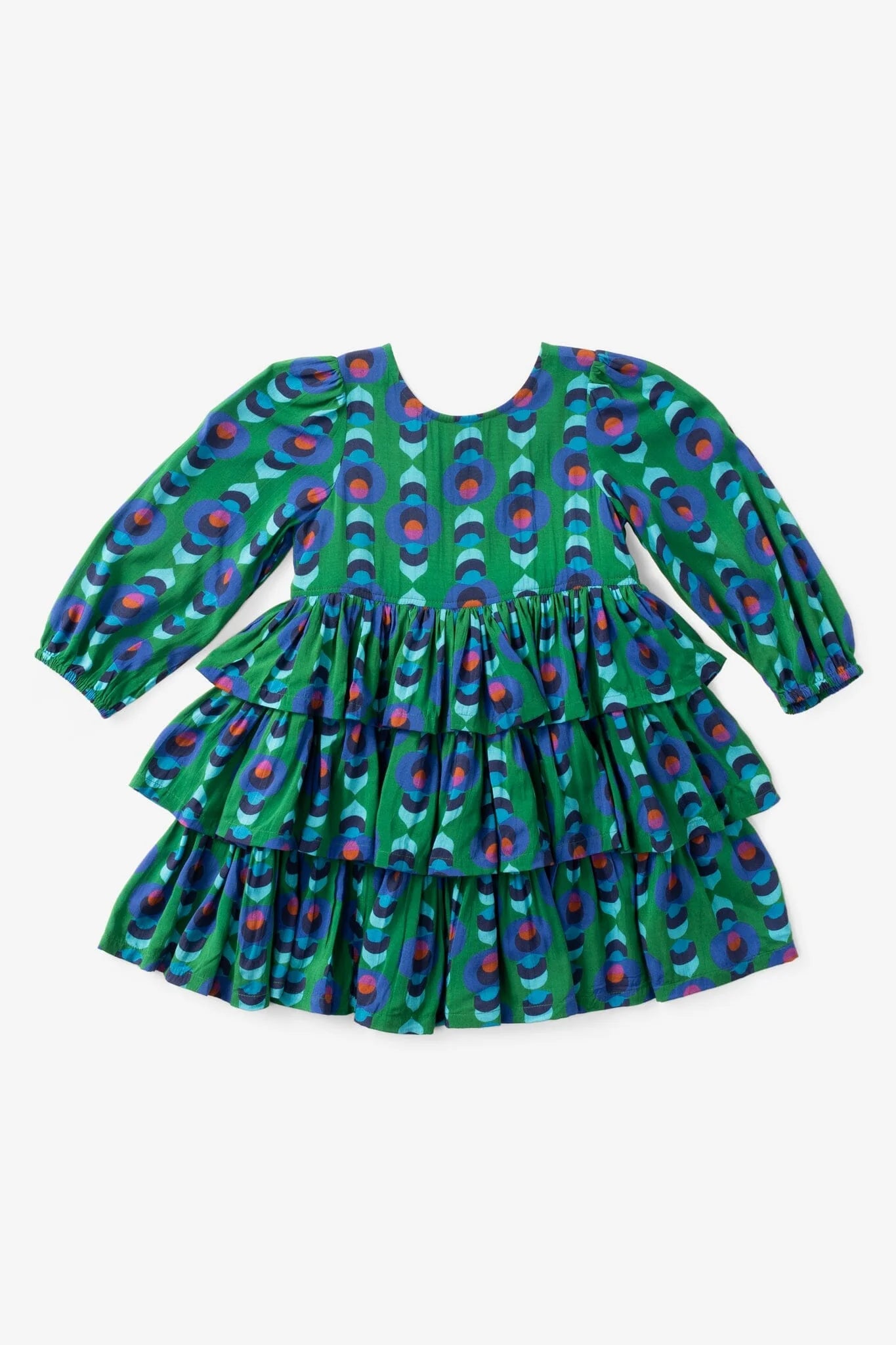 Girls Goldie Dress- Jade Geo - final sale