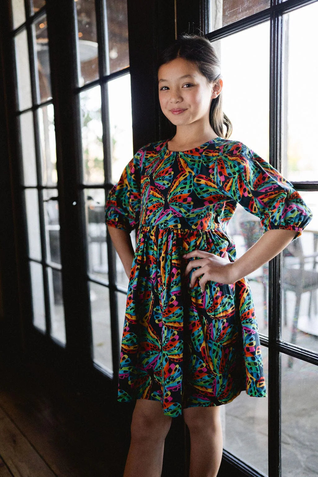 Girls Hattie Dress- Flutter By - final sale
