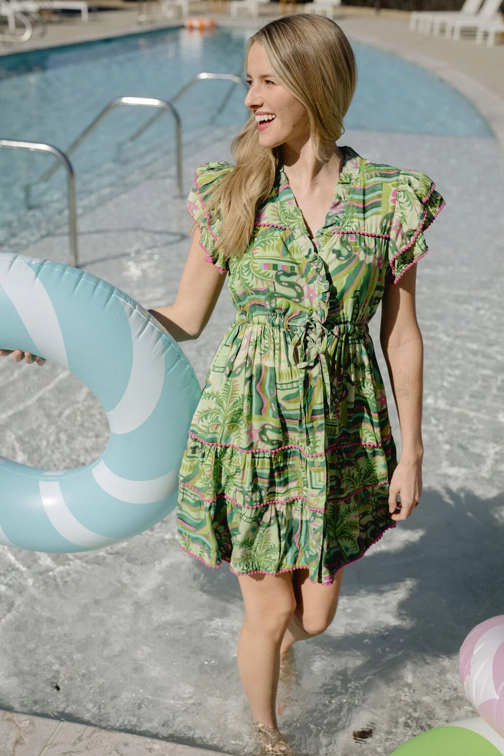 Taylor Mini Dress | Summer Green