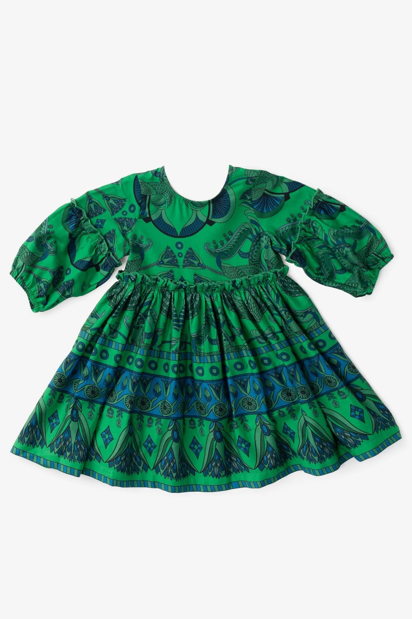 Girls Savannah Dress- Emerald