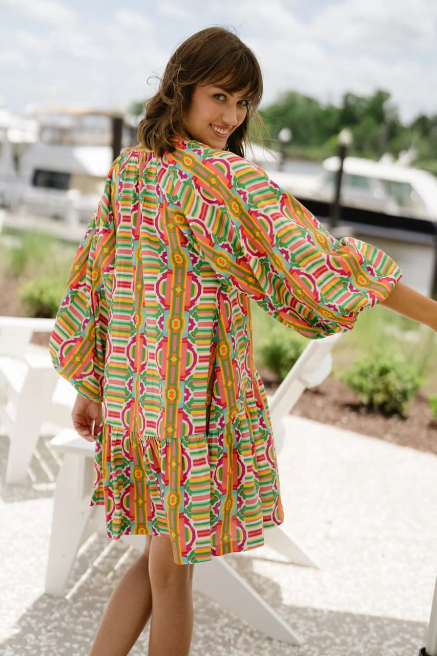 Callie Mini Dress - Abstract Print