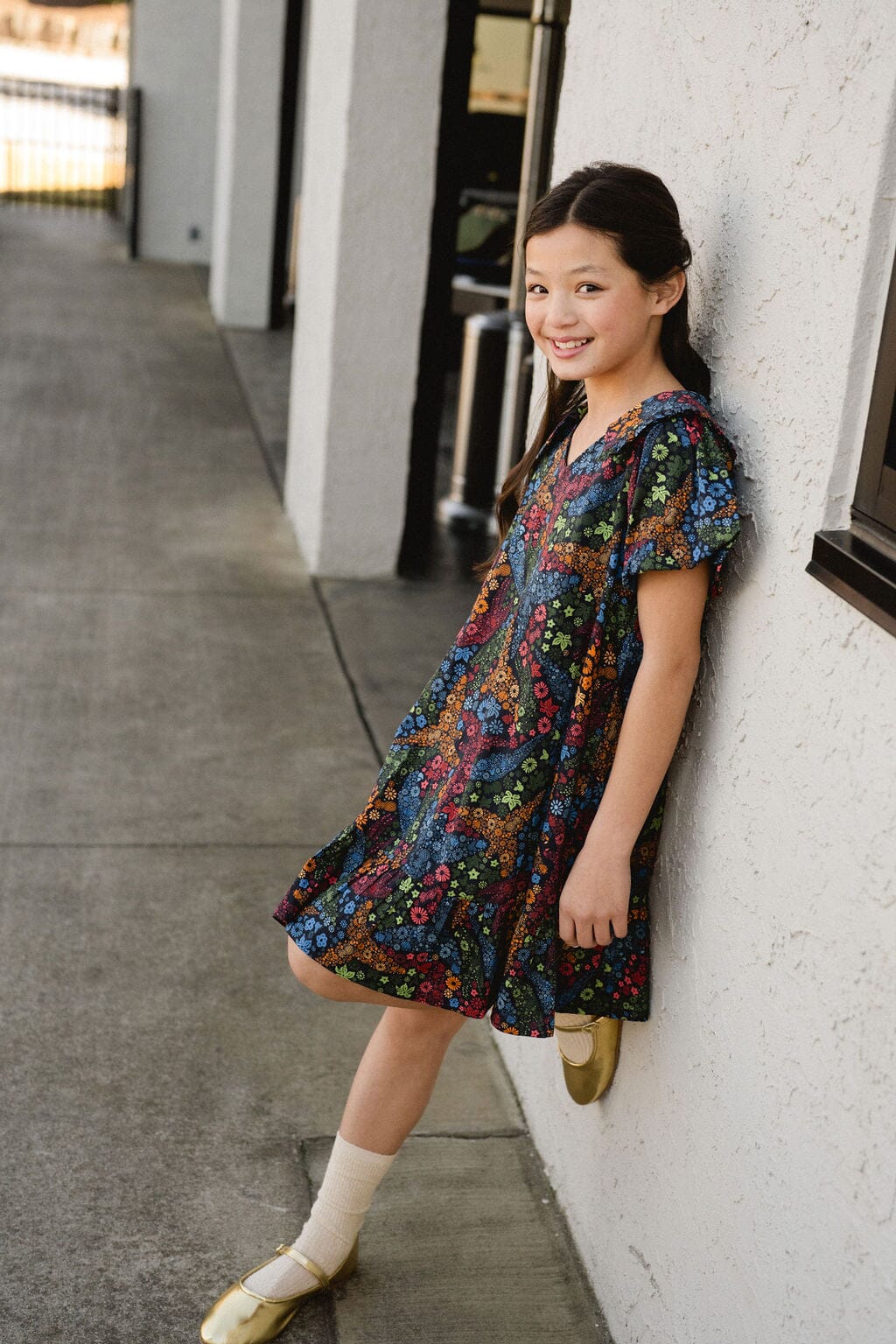 Girls Penelope Dress - Ditzy Floral - final sale