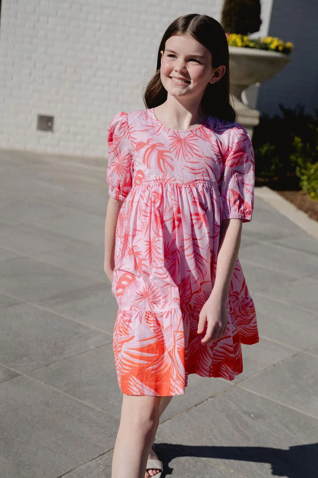 Girls Sage Dress- Pink