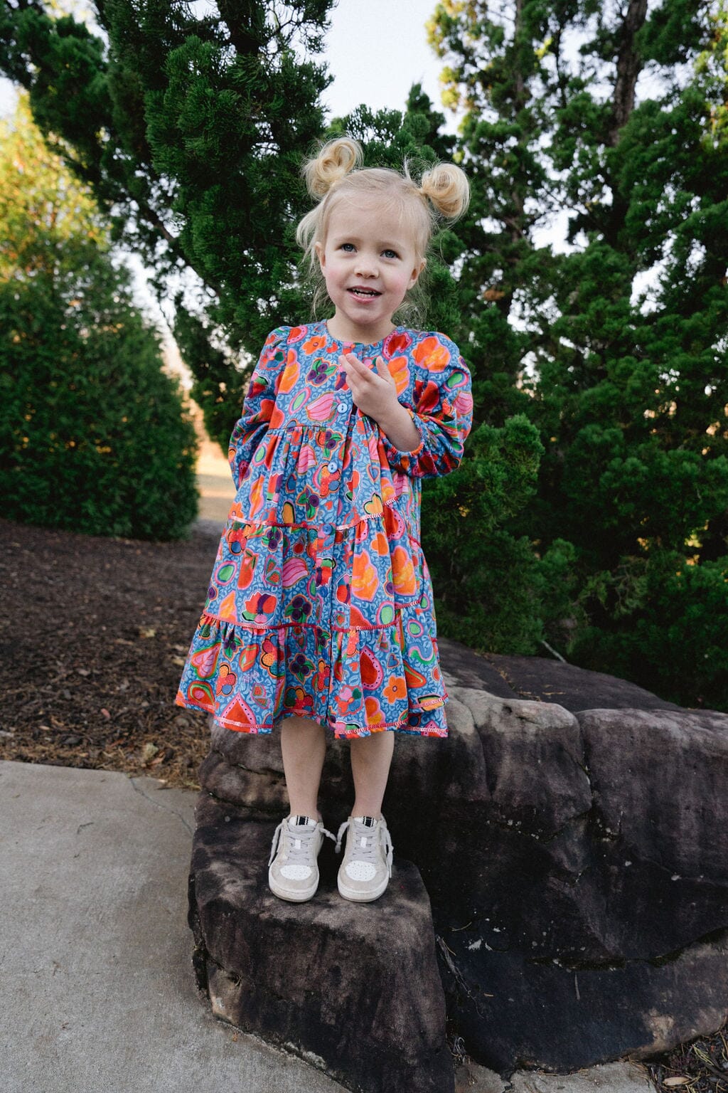 Girls Hanna Long Sleeve Dress - final sale