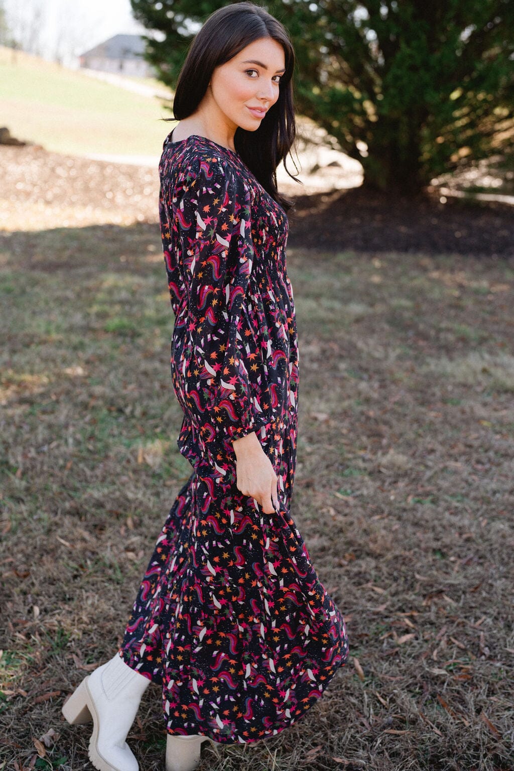 Naomi Maxi Dress- Unicorn Black - final sale