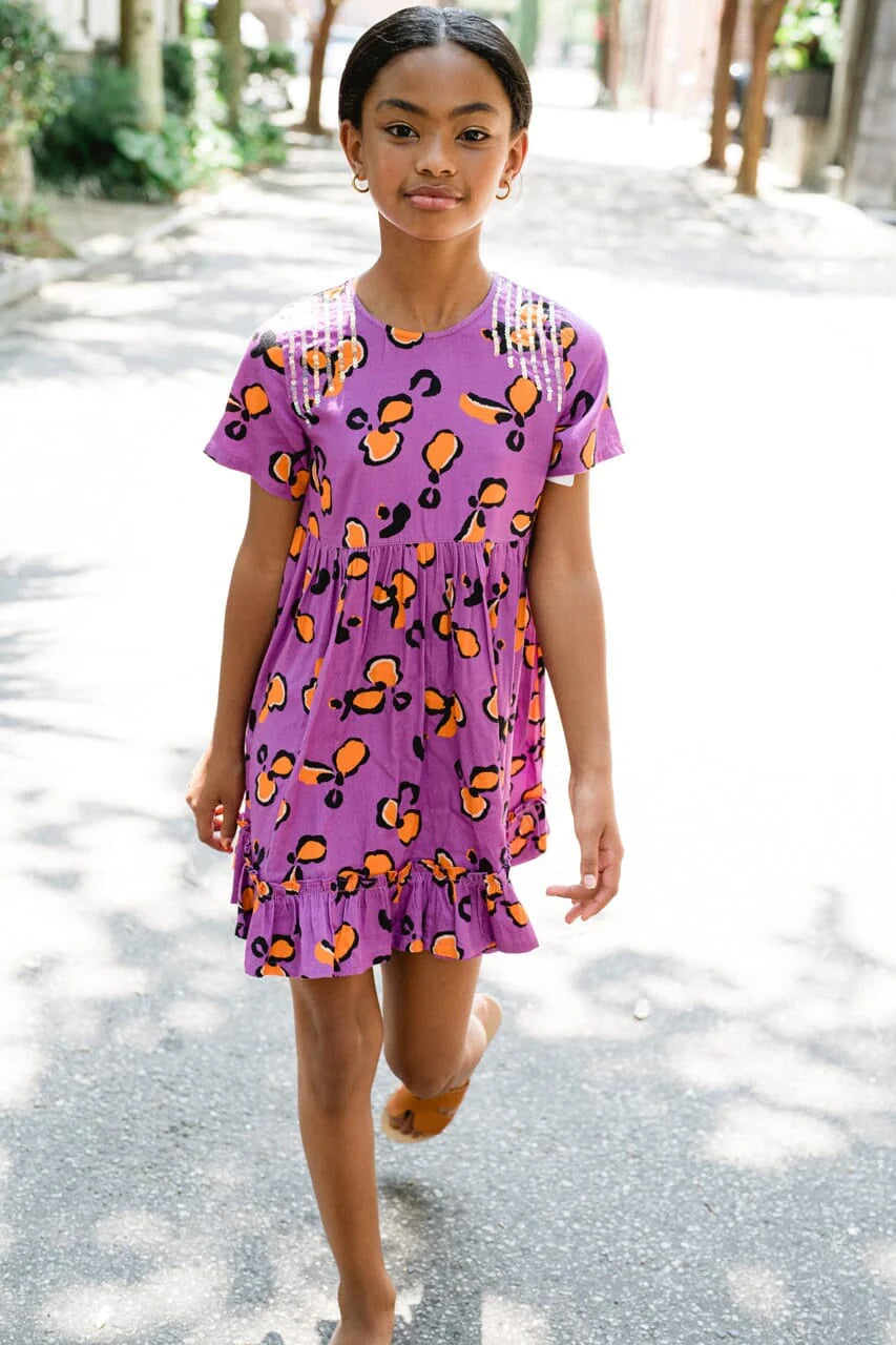 Girls Tybee Dress - Purple
