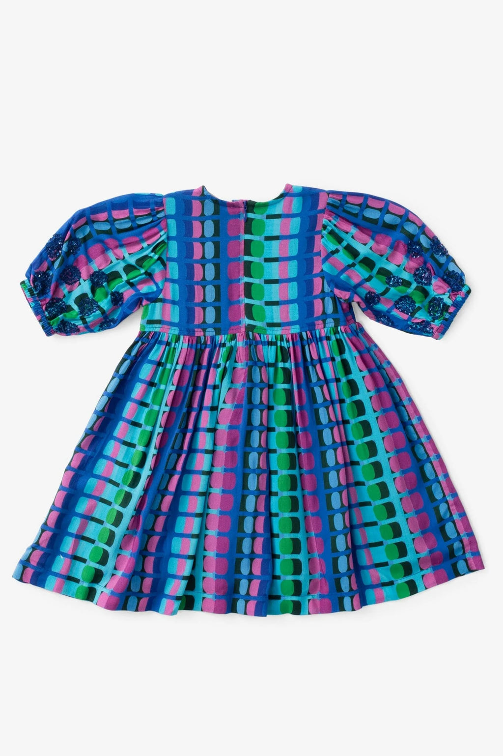 Girls Eva Dress- Jade Geo