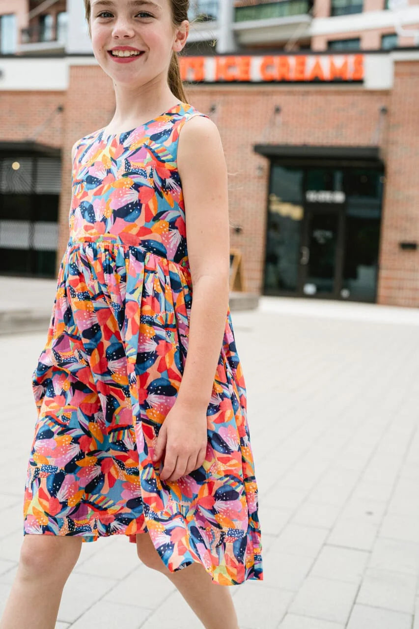 Girls Piper Dress- Rainbow - final sale