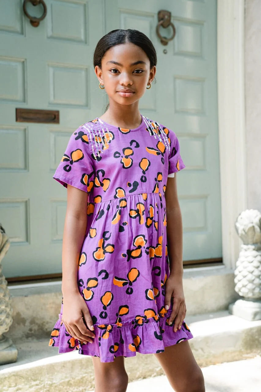Girls Tybee Dress - Purple