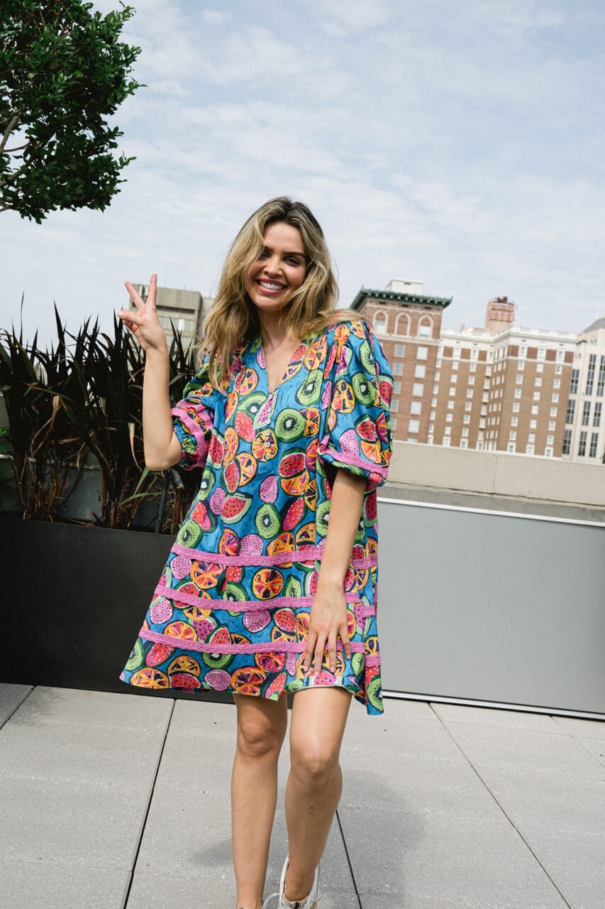 Puff Sleeve Dress- Fruit Punch