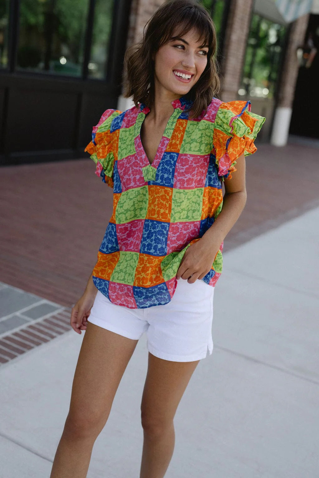 Delilah Flutter Sleeve Top