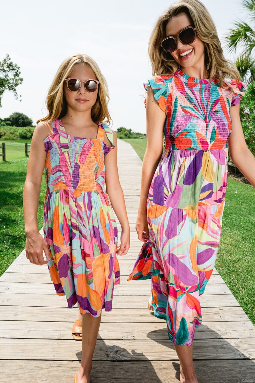 Lilliana Floral Smocked Midi Dress