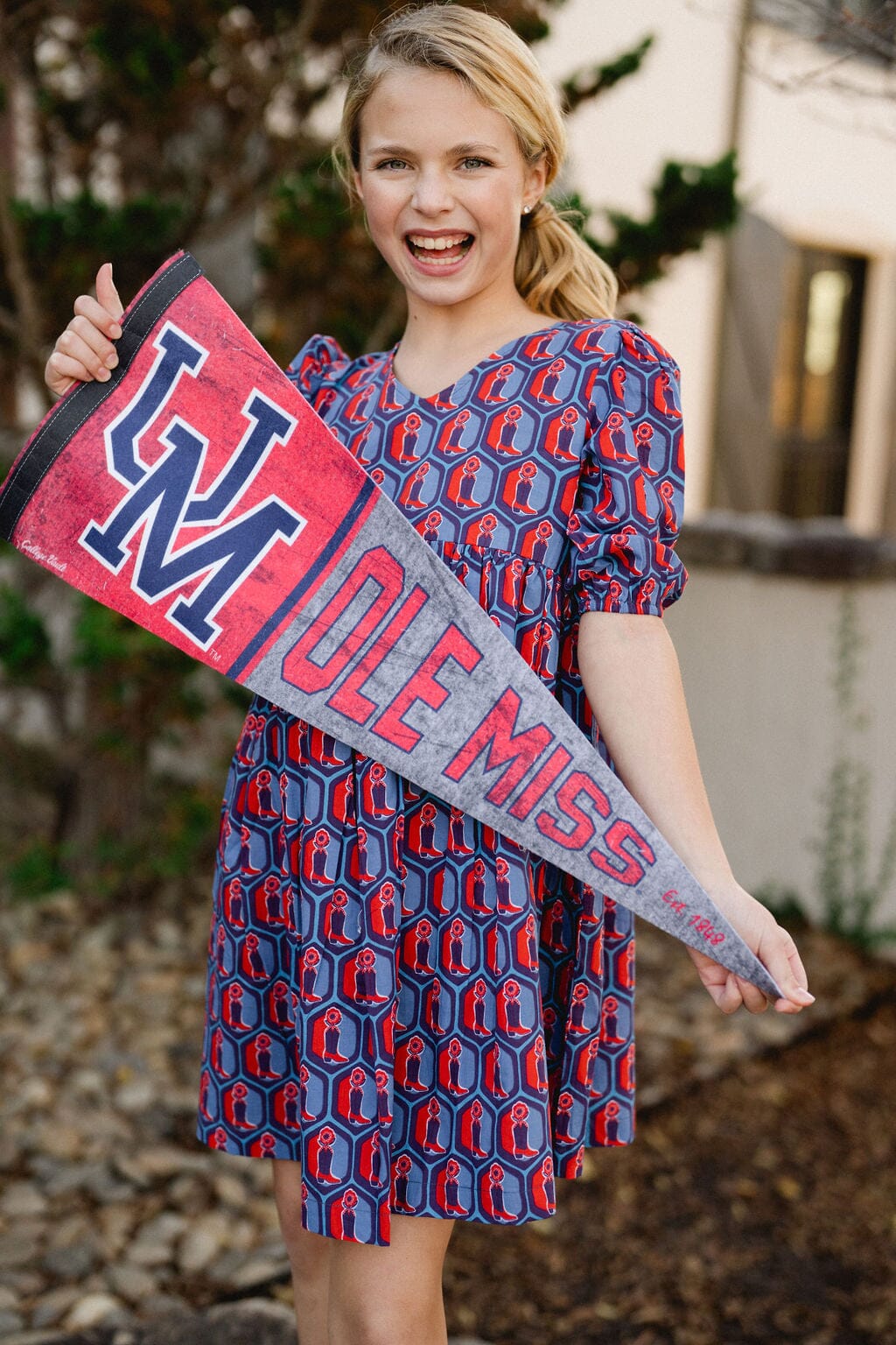 Girls Lotus Gameday Relaxed Fit Dress - Boot Print (Sizes 7-14) - final sale