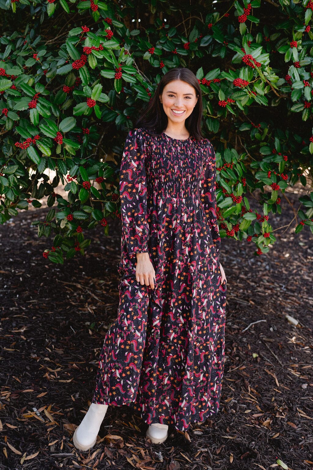 Naomi Maxi Dress- Unicorn Black - final sale