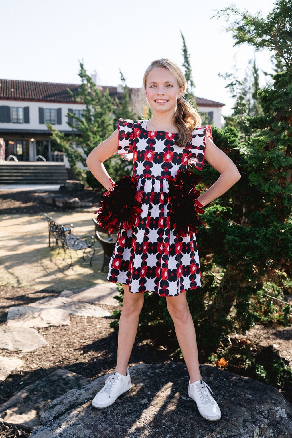 Girls Maya Flutter Sleeve Dress - Tie Dye (Sizes 7-14) - final sale