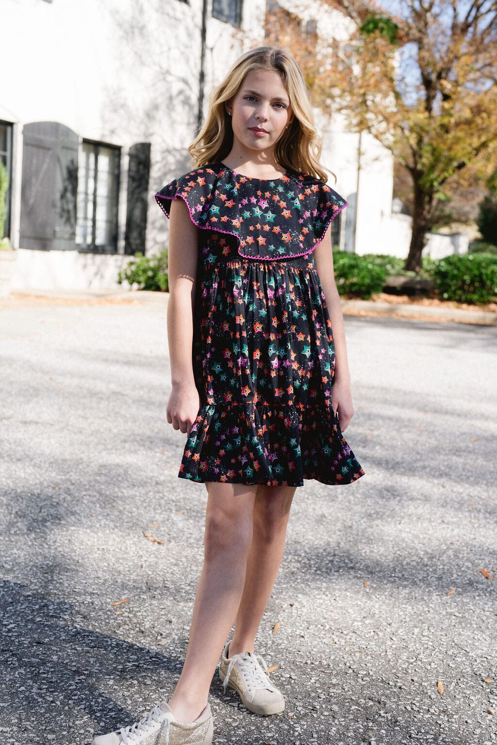 Girls Bella Starlight Collar Dress