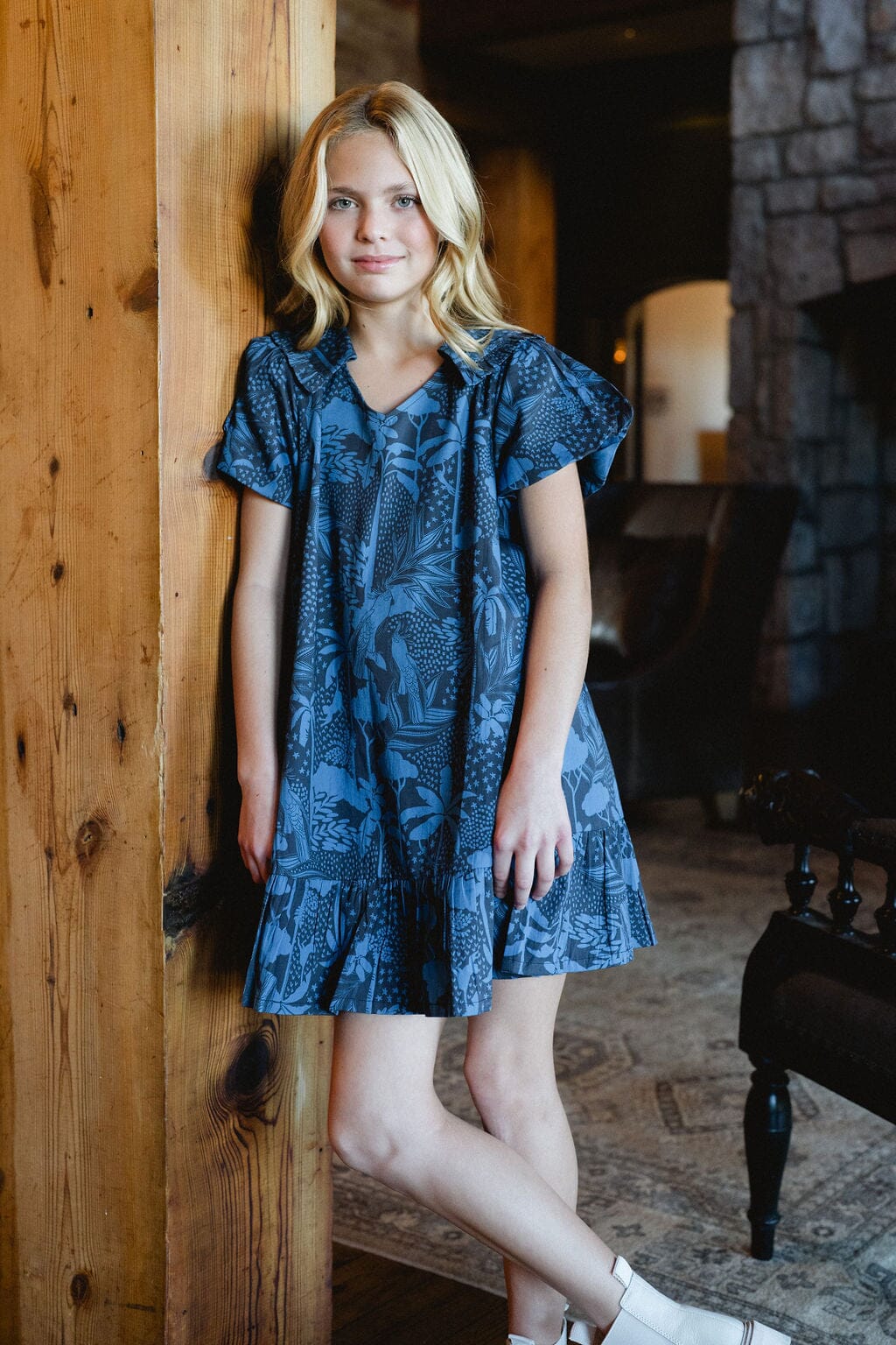 Girls Penelope Dress- Dutch Blue - final sale