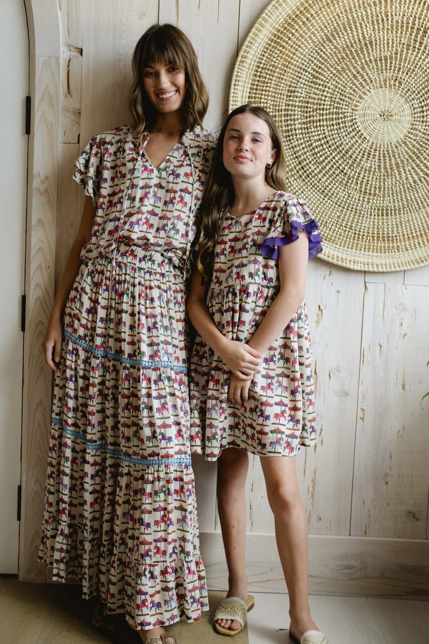 Aria Maxi Skirt - Derby Print