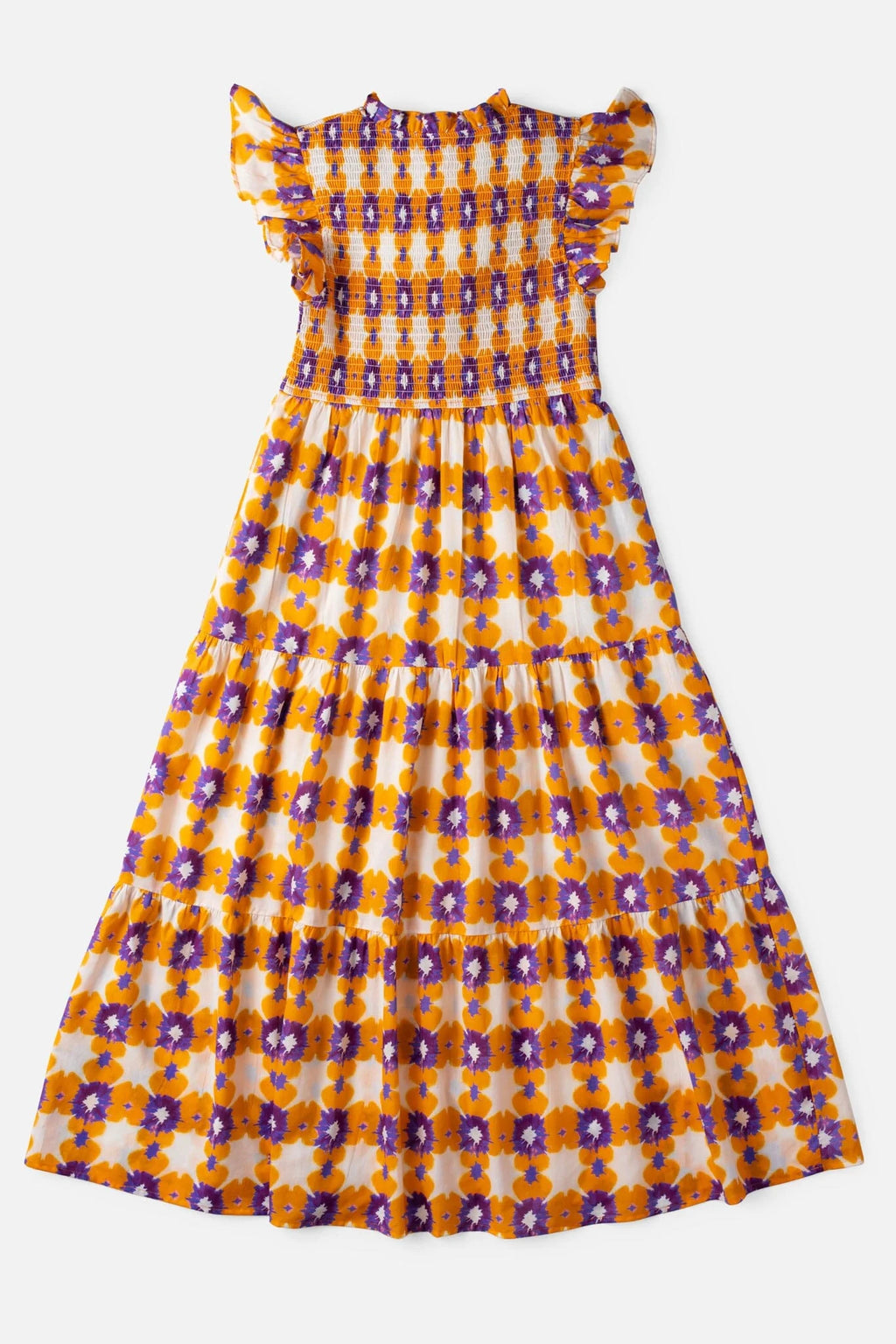 Gameday Lilliana Smocked Flutter Sleeve Midi Dress