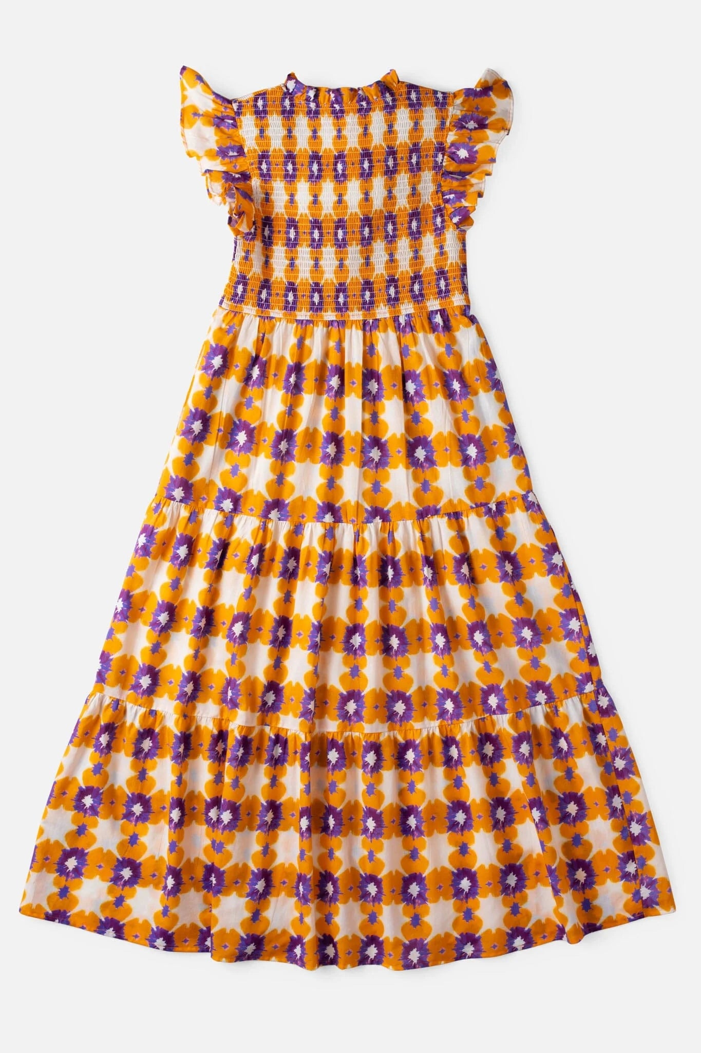 Gameday Lilliana Smocked Flutter Sleeve Midi Dress