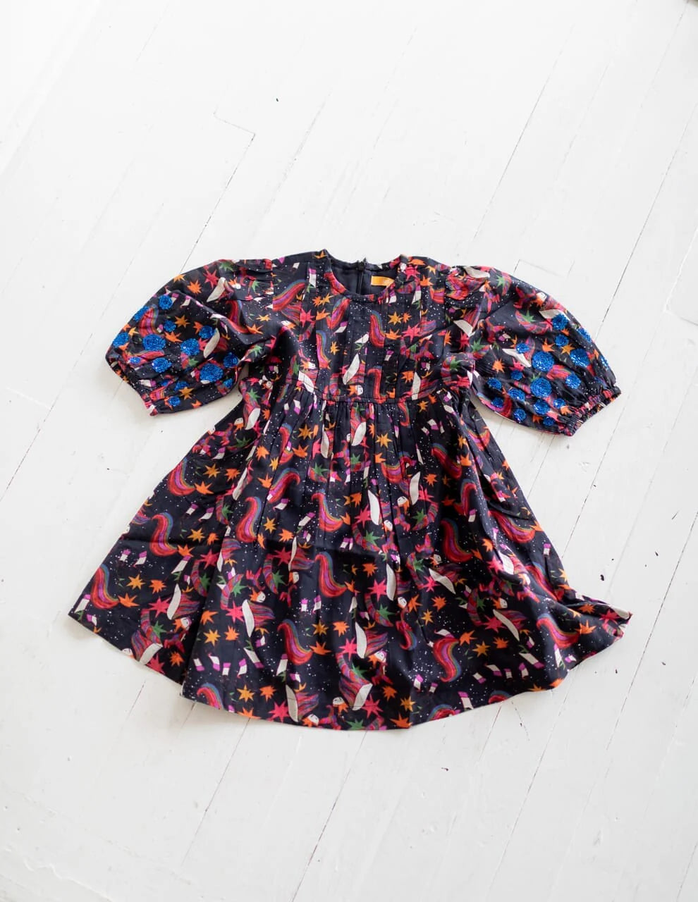Girls Eva Dress - Unicorn - final sale