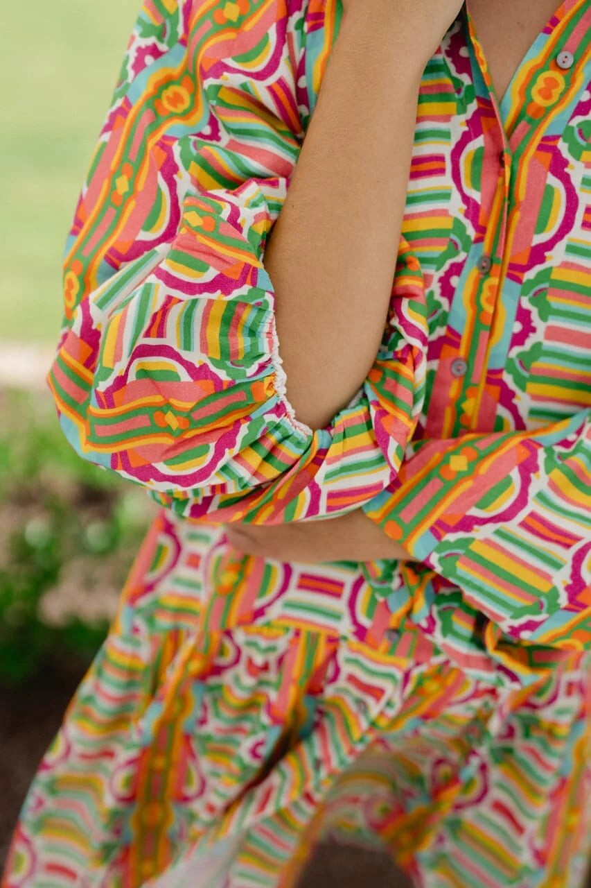 Callie Mini Dress - Abstract Print