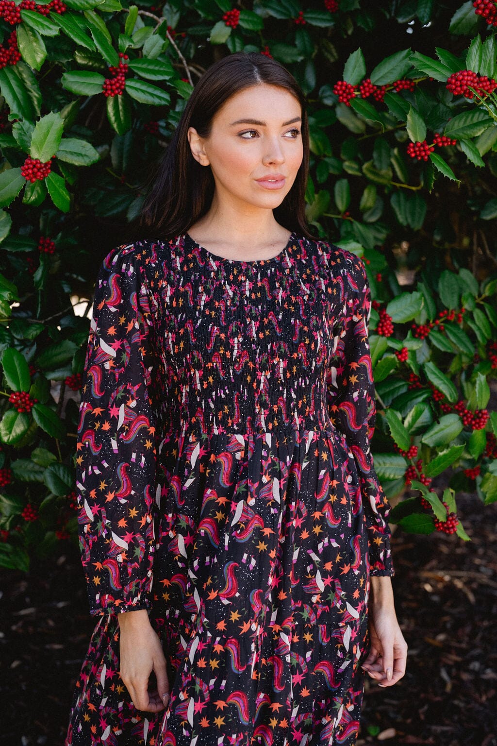 Naomi Maxi Dress- Unicorn Black - final sale